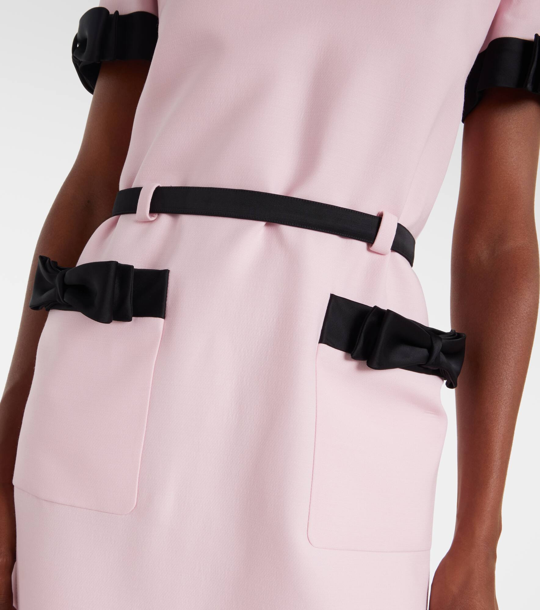 Crepe Couture bow-detail minidress - 5
