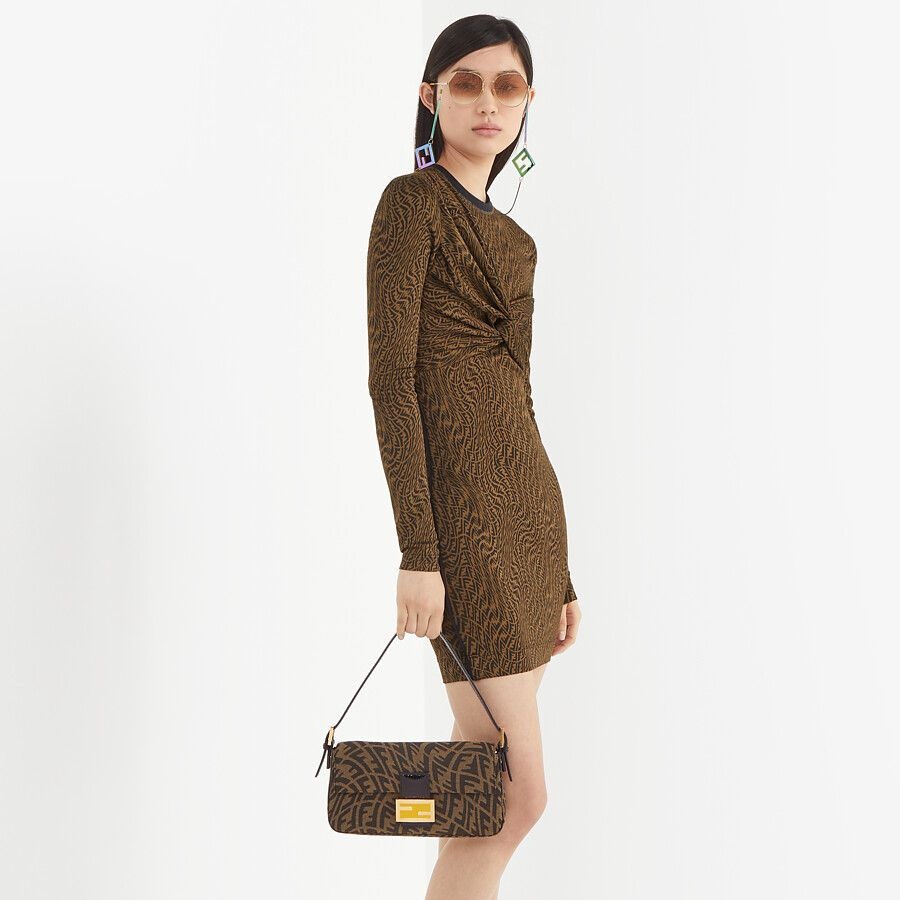 Brown organzine dress - 4