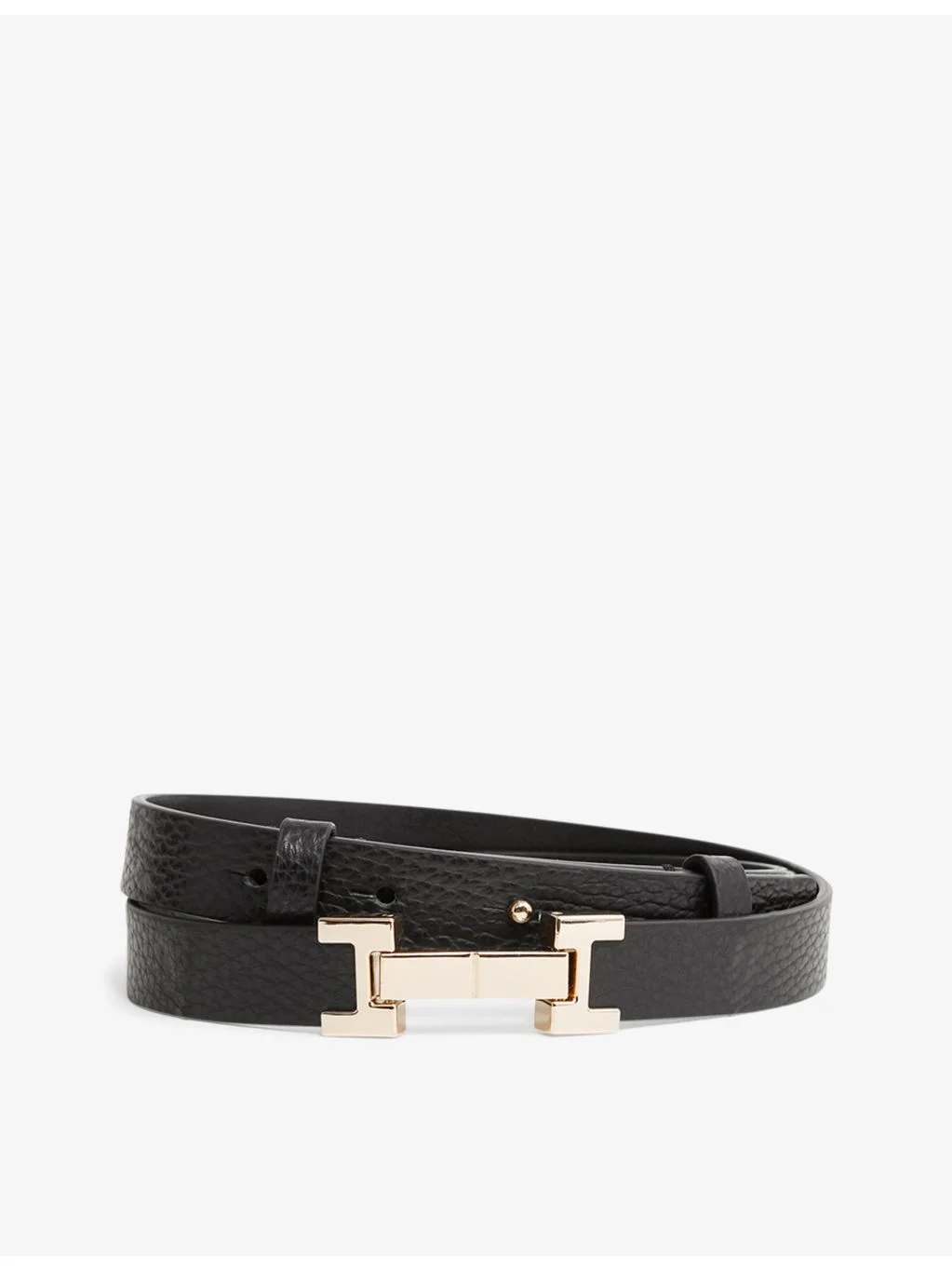Hayley hinged-buckle leather belt - 1