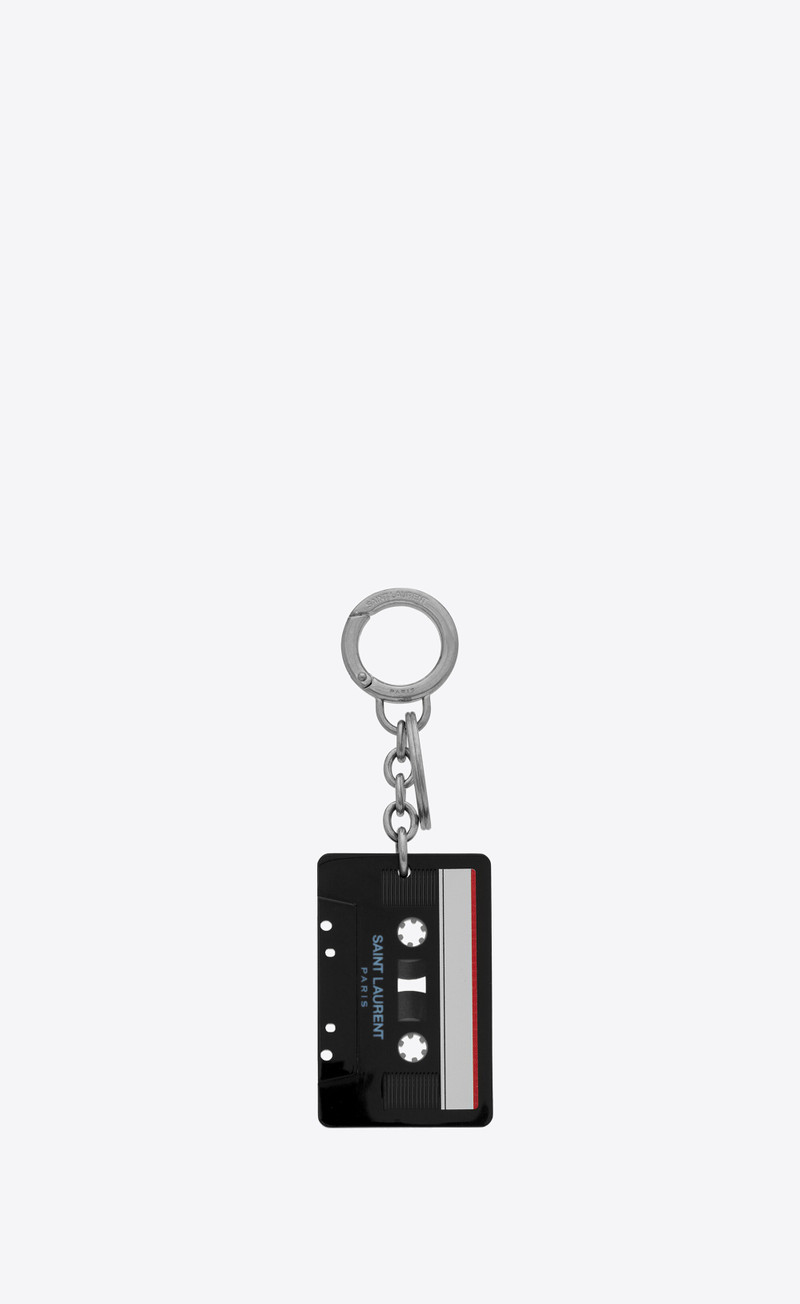 SAINT LAURENT saint laurent cassette tape keyring outlook