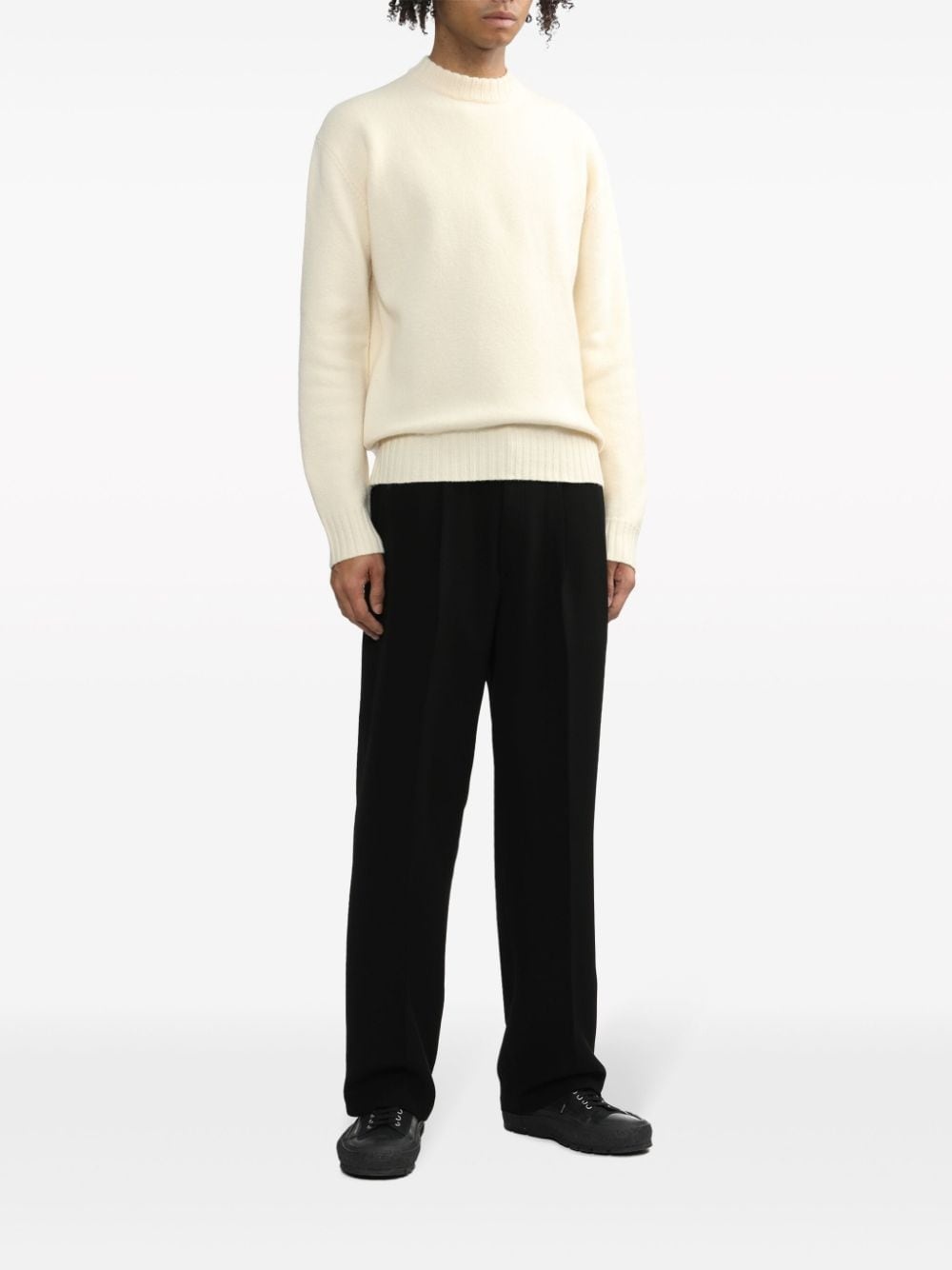 crew-neck wool jumper - 2