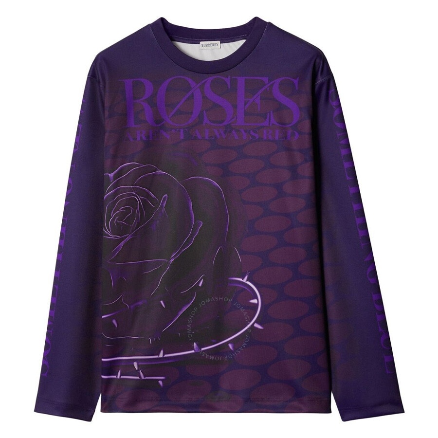 Burberry Rose-Print Long-Sleeve Jumper - 1