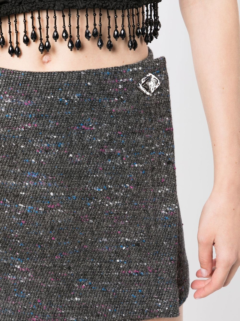 tweed wrap mini skirt 5