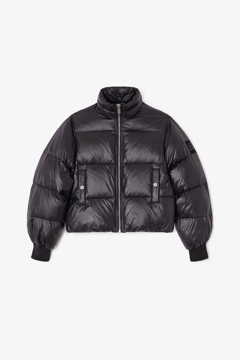 BLACK SHORT PUFFER JACKET 1