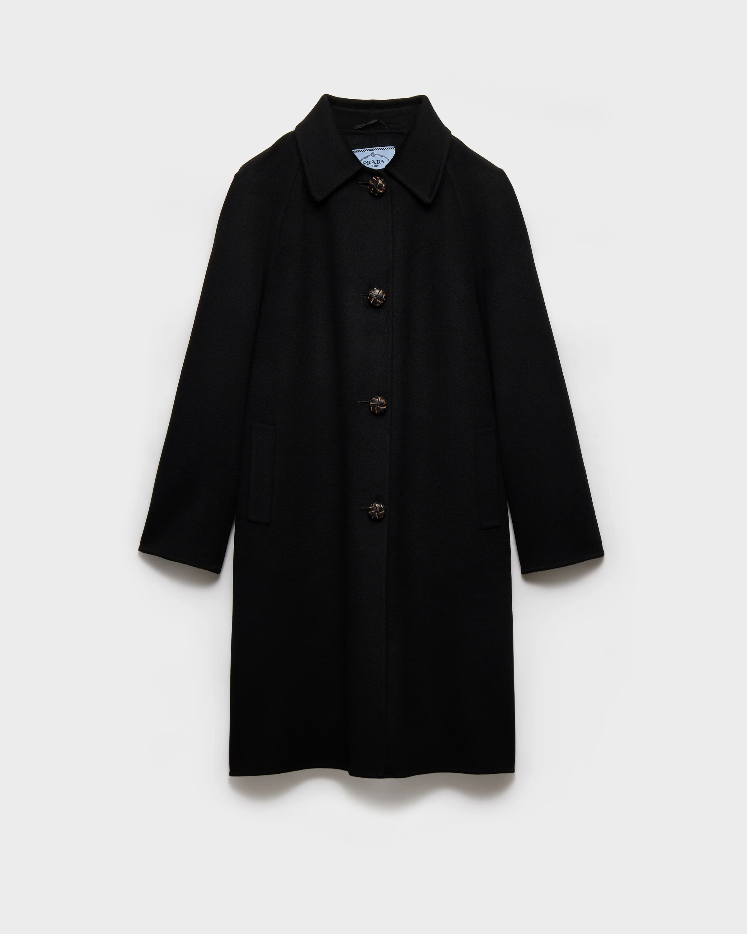 Single-breasted double cashmere and wool coat - 1