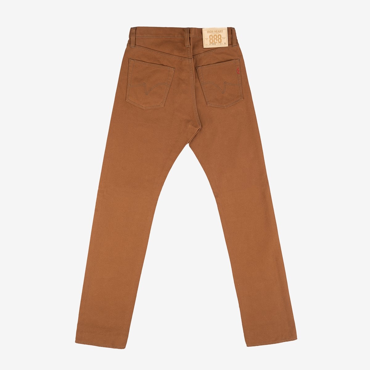 IH-888D 17oz Duck Medium/High Rise Tapered Cut Jeans - Brown - 4