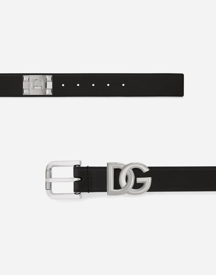 Calfskin belt with DG logo - 3