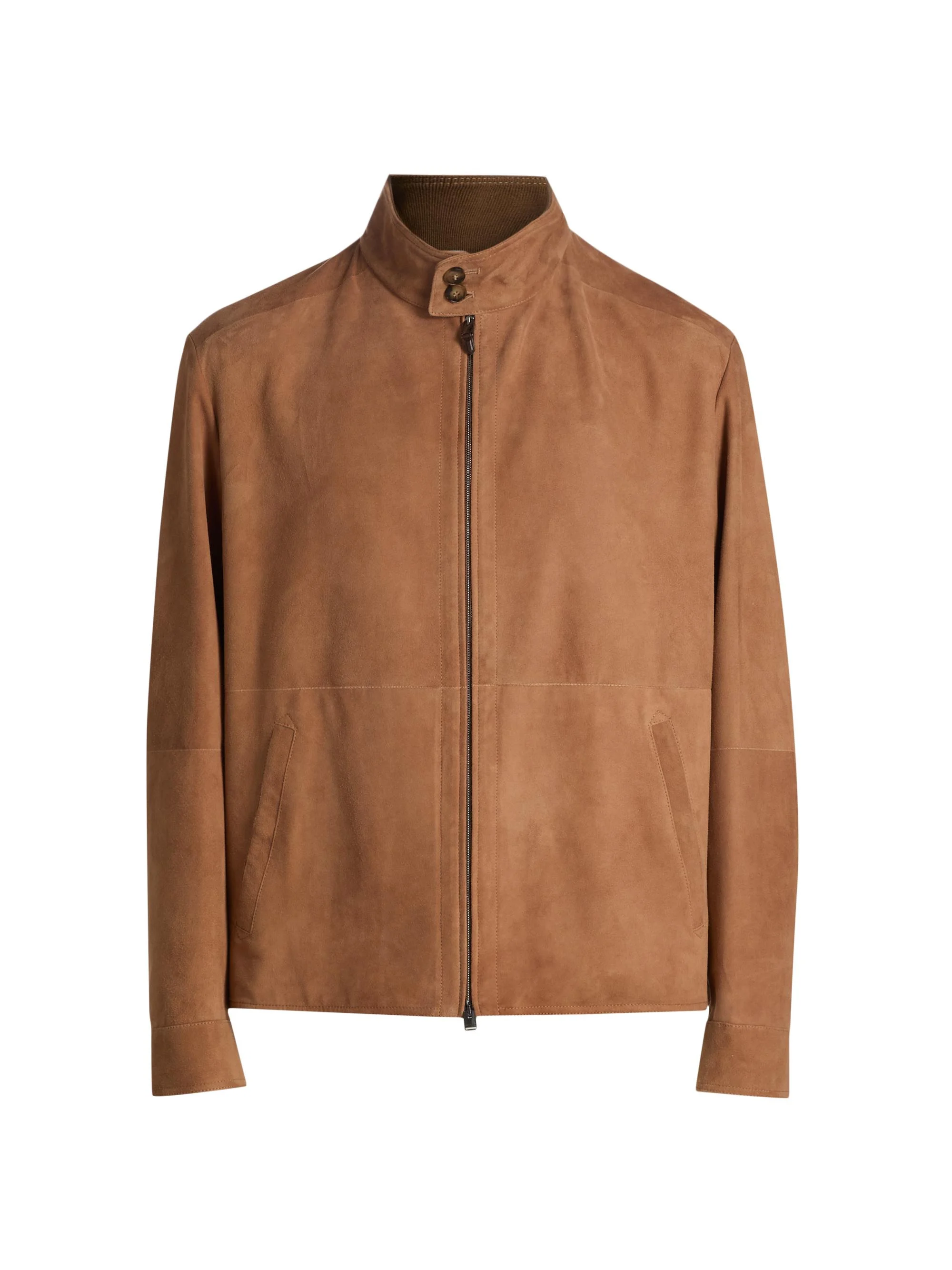 Men's Suede Jacket - Brown - 1
