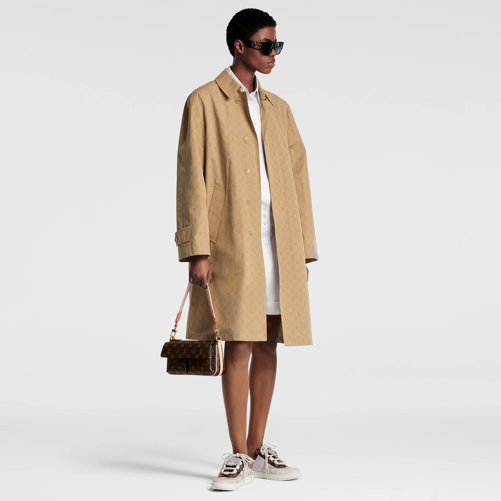 Monogram Toile Trench Coat - 3