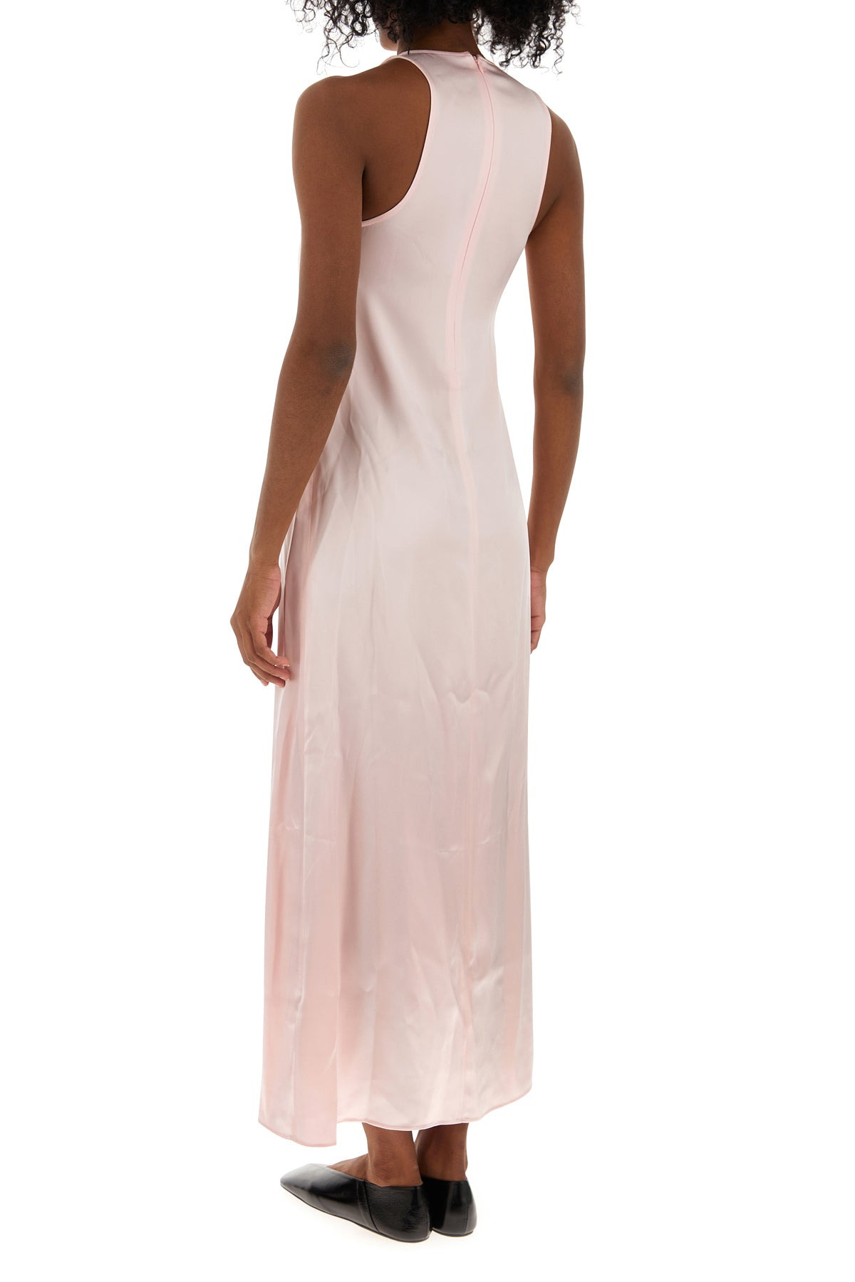 Light pink satin dress - 4