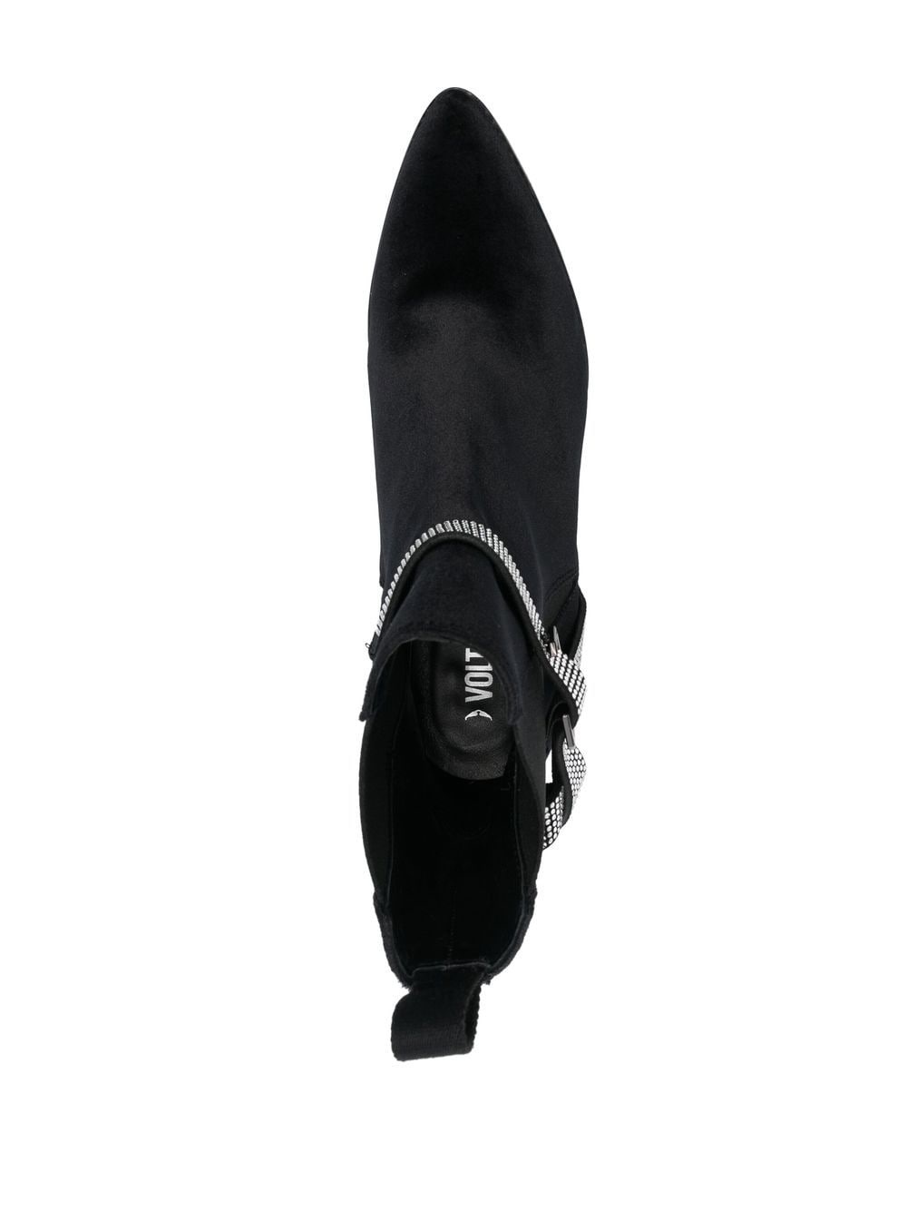 crystal-embellished 70mm velvet boots - 4