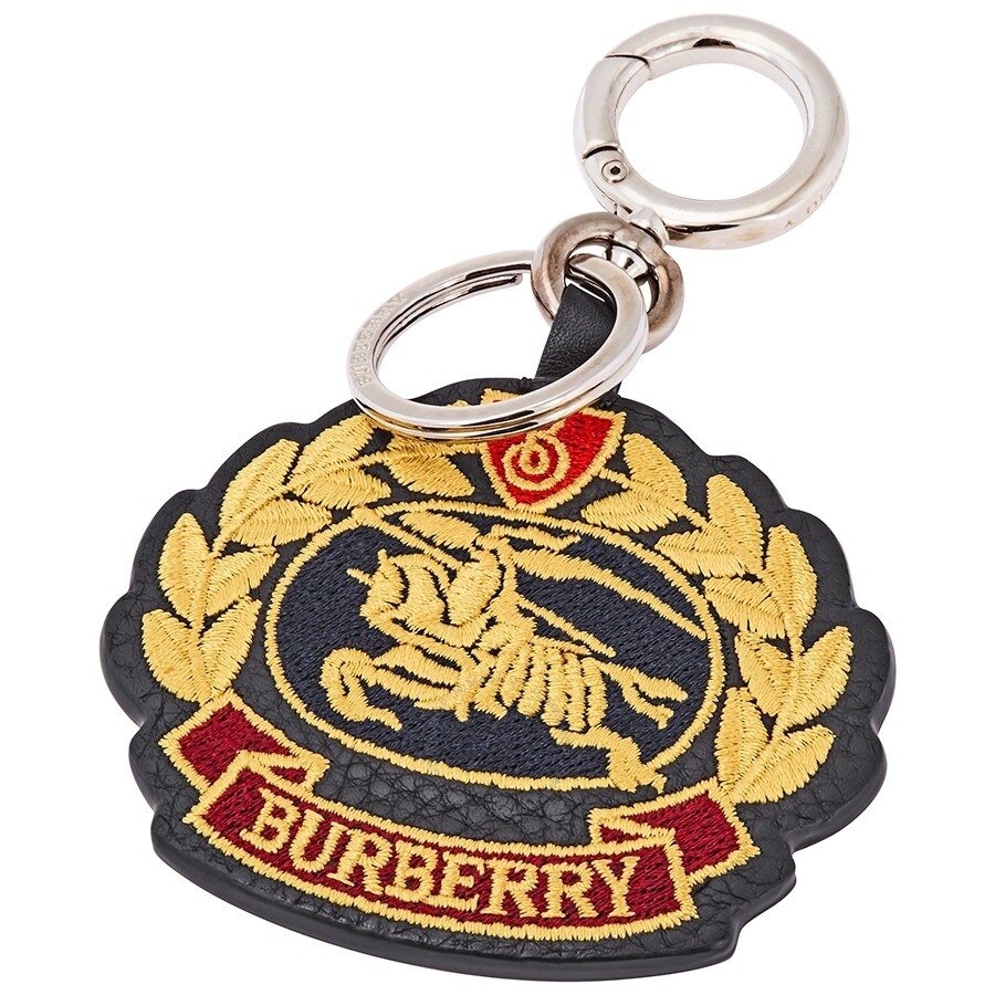 Burberry Embroidered Archive Logo Leather Key Charm - 1