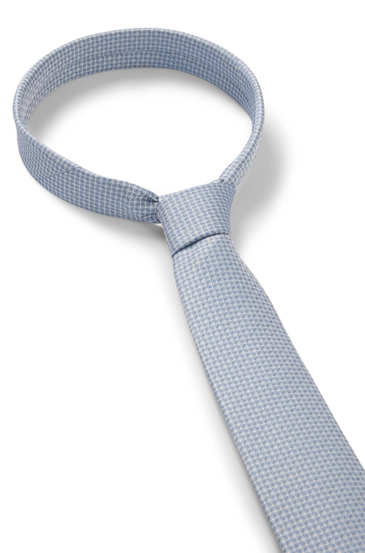 SILK-BLEND TIE WITH MICRO PATTERN - 6
