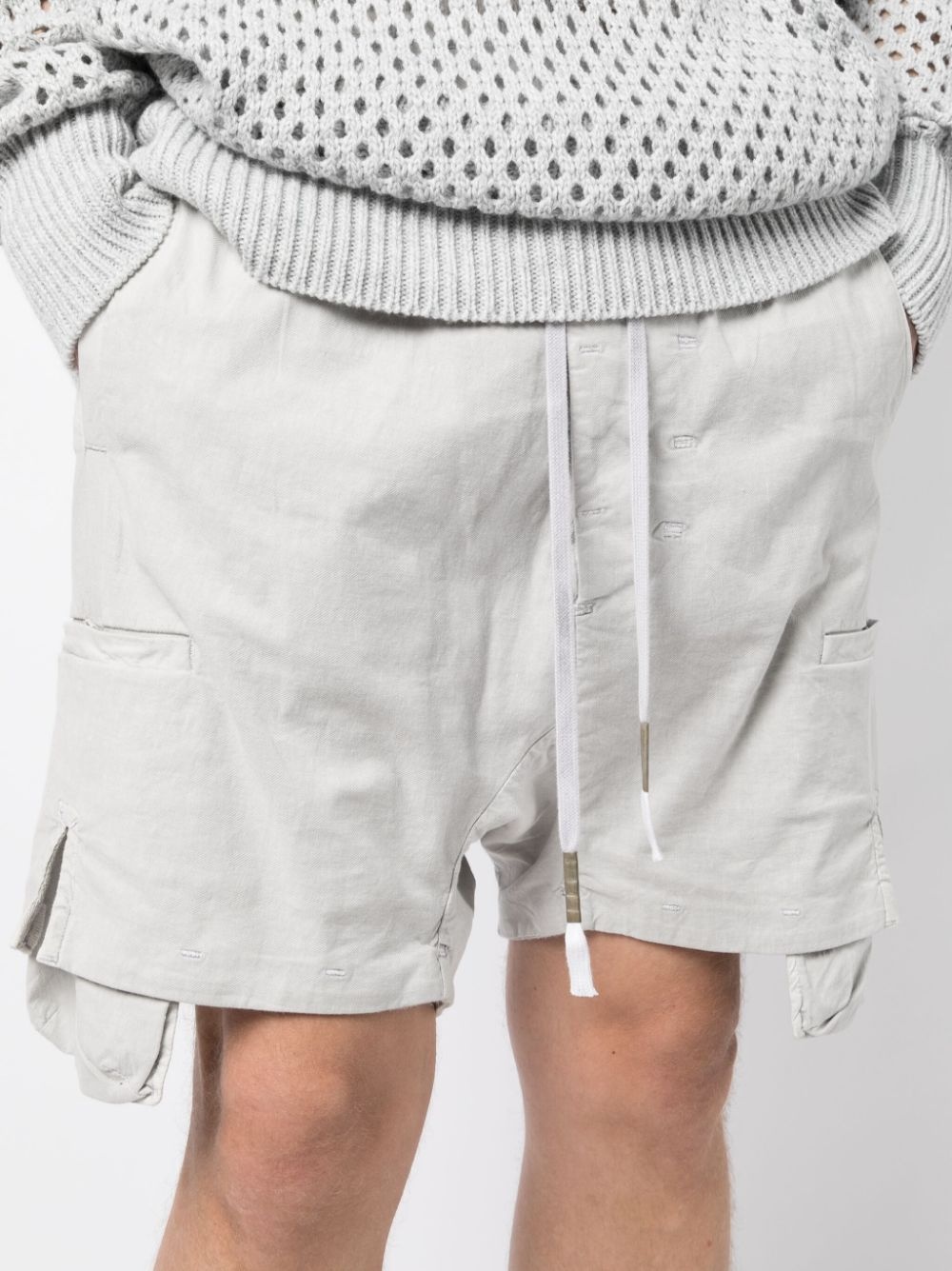 drop-crotch drawstring shorts - 5