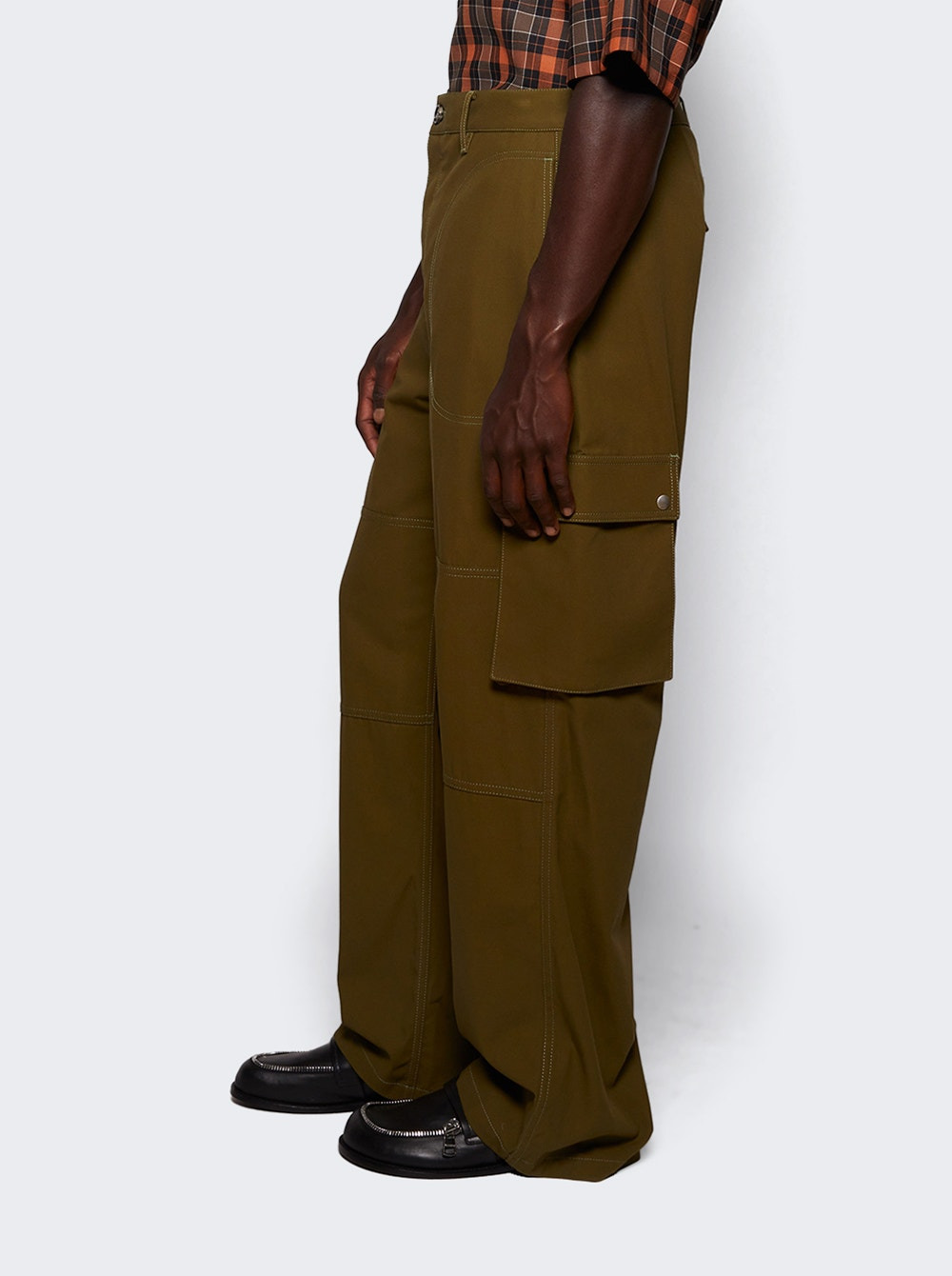 Cargo Trousers Khaki Green - 3