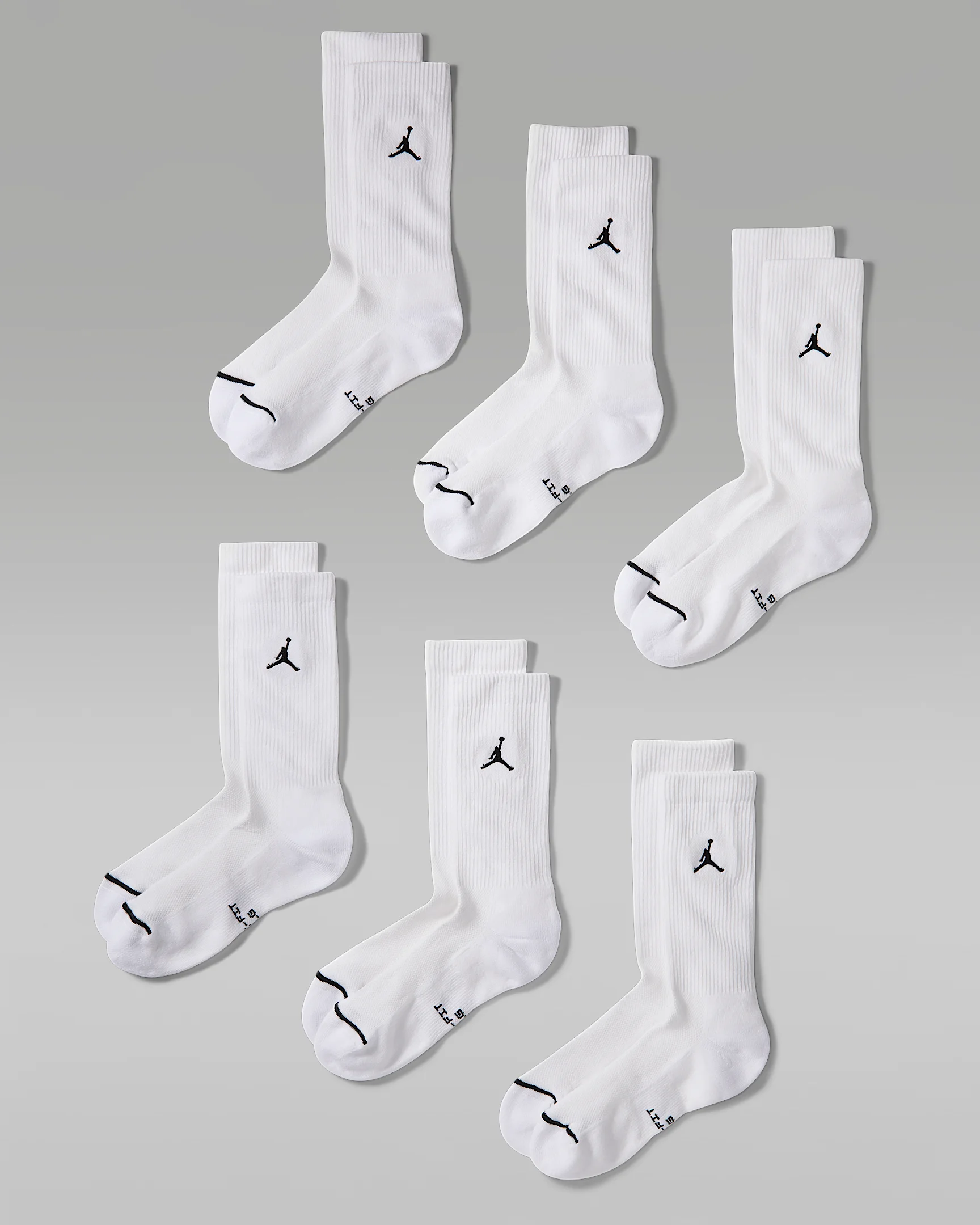 Jordan Everyday Elevated Crew Socks (6 Pairs) - 1