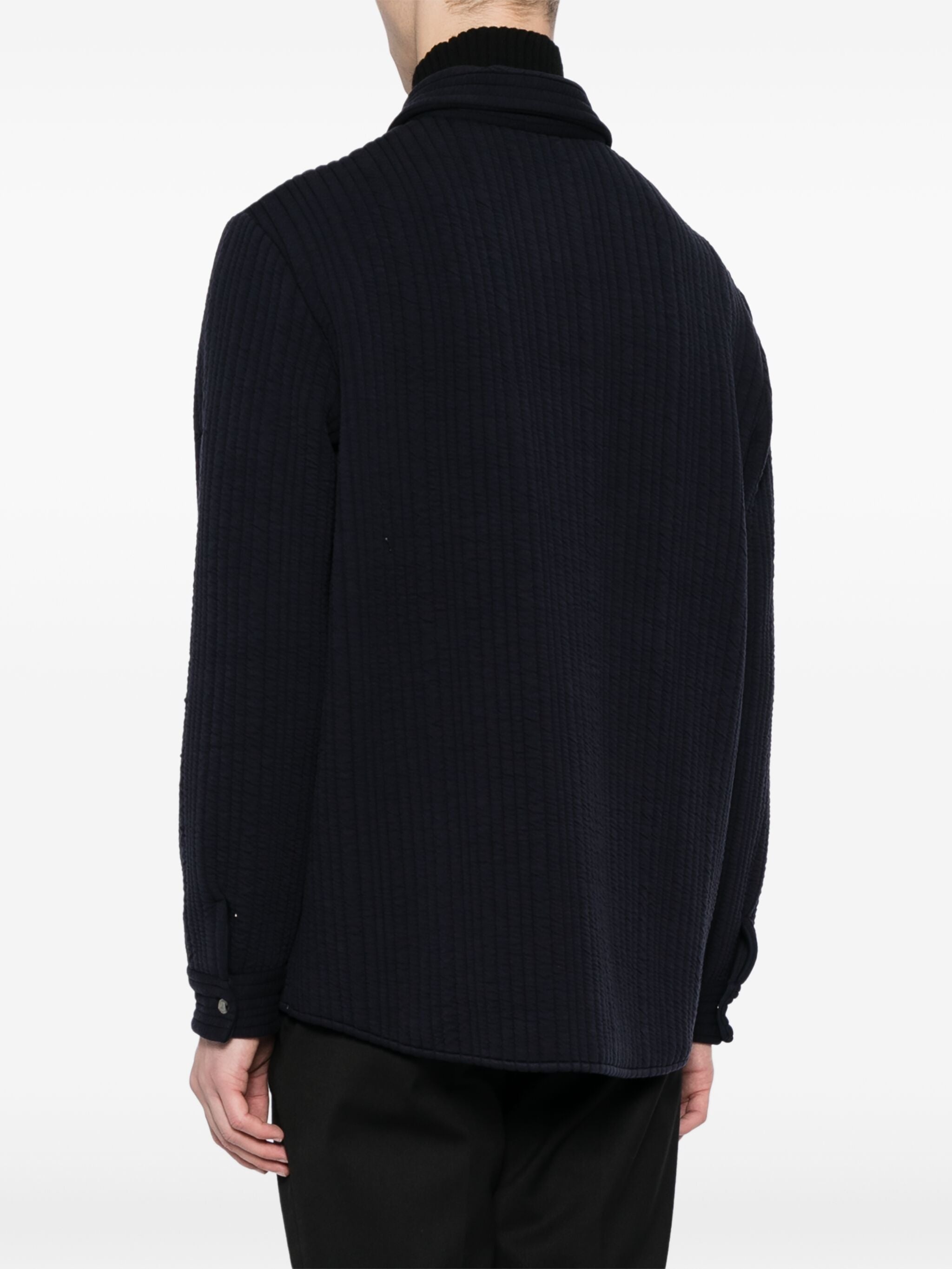 QUILTED PRESS-STUD SHIRT - 4