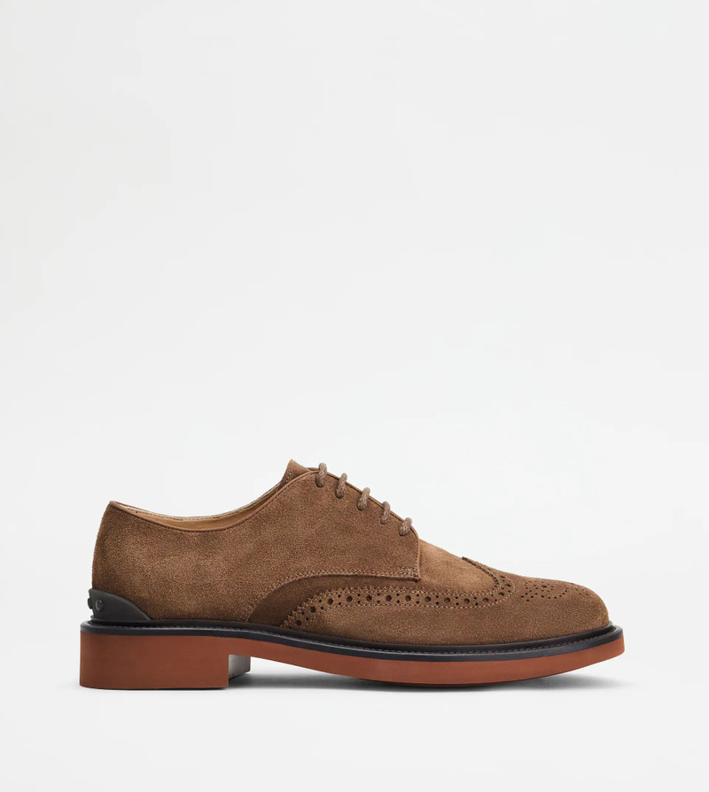 LACE-UPS IN SUEDE - BROWN 1