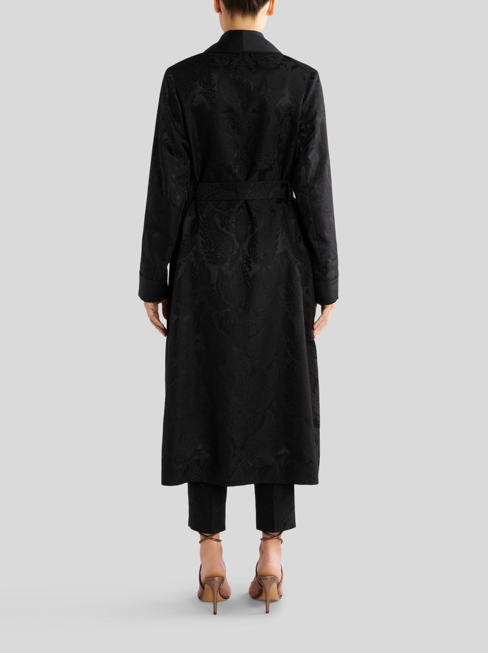 JACQUARD DUSTER COAT WITH PAISLEY PATTERN - 5