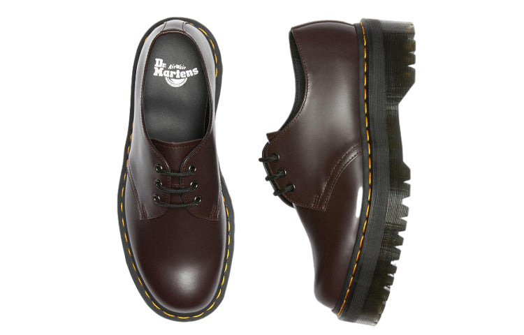 Dr. Martens 1461 Smooth Leather Platform Shoes 'Wine Red' 27332626 - 3