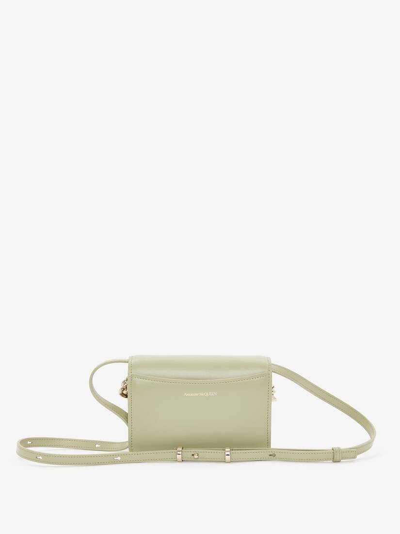 The Four Ring Mini With Chain in Sage - 3