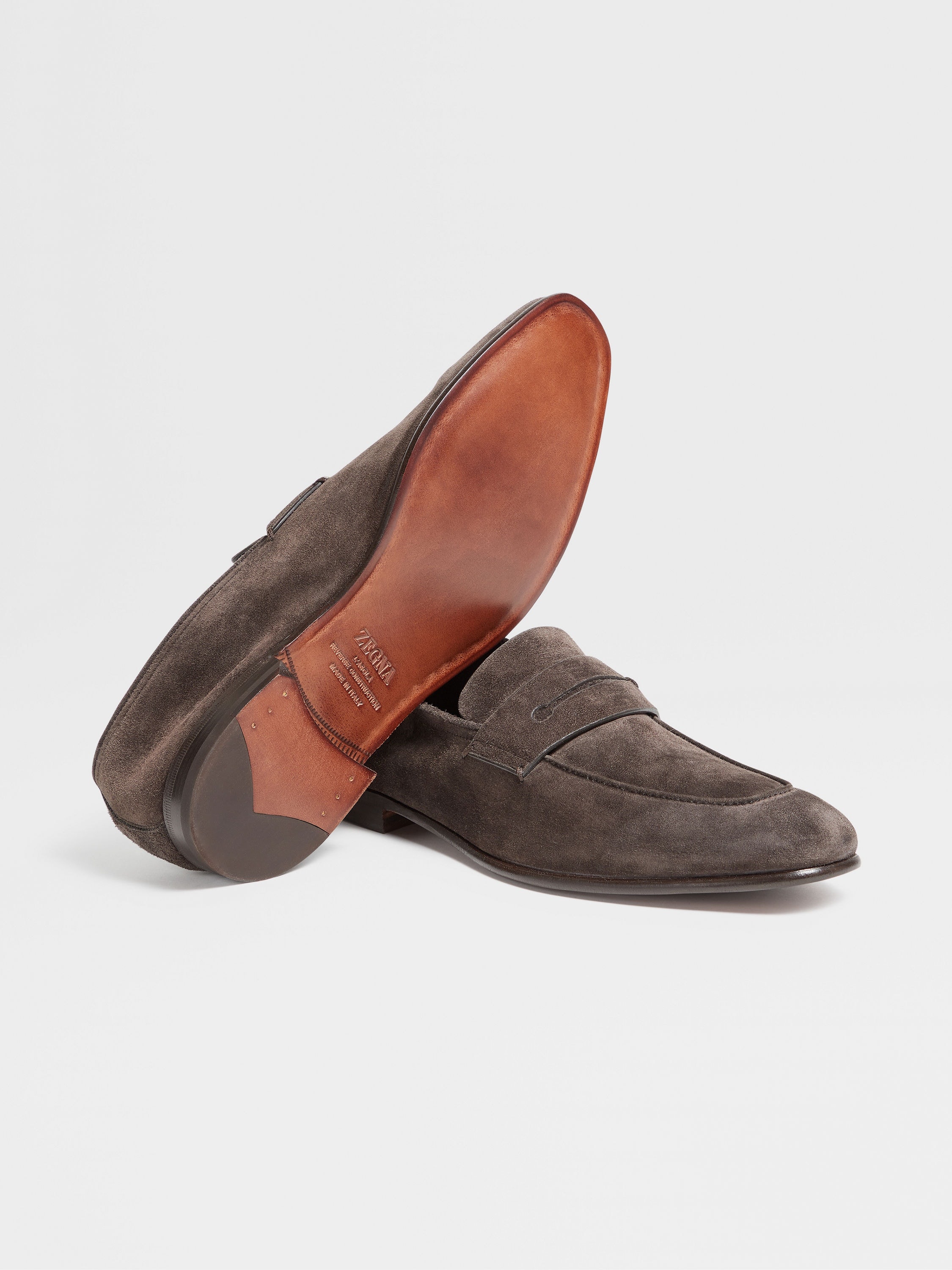 DARK BROWN SUEDE L'ASOLA LOAFERS - 2