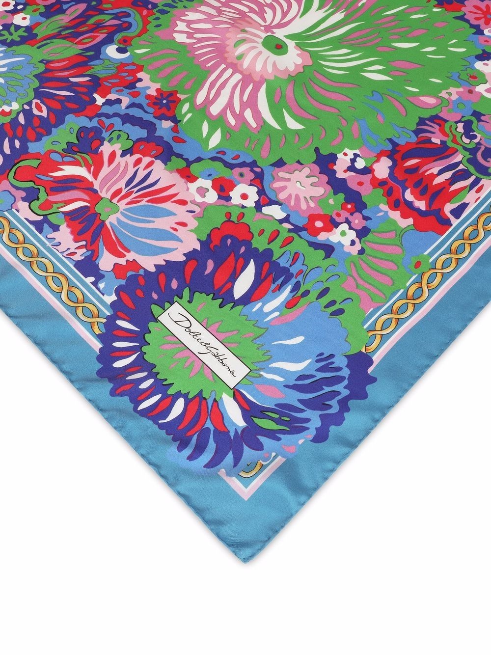 floral-print silk scarf - 2