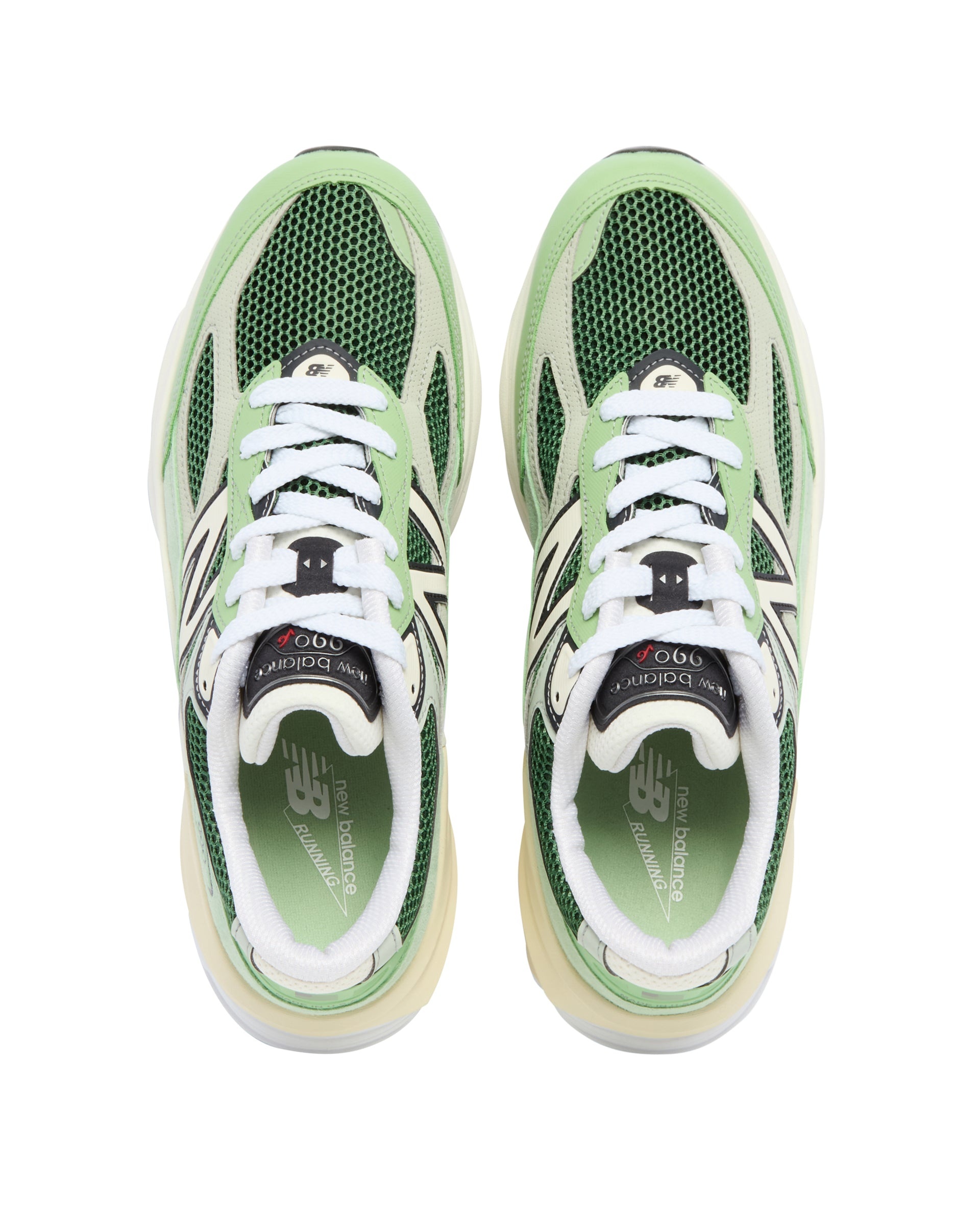 Green Made in USA 990v6 Sneakers - 3