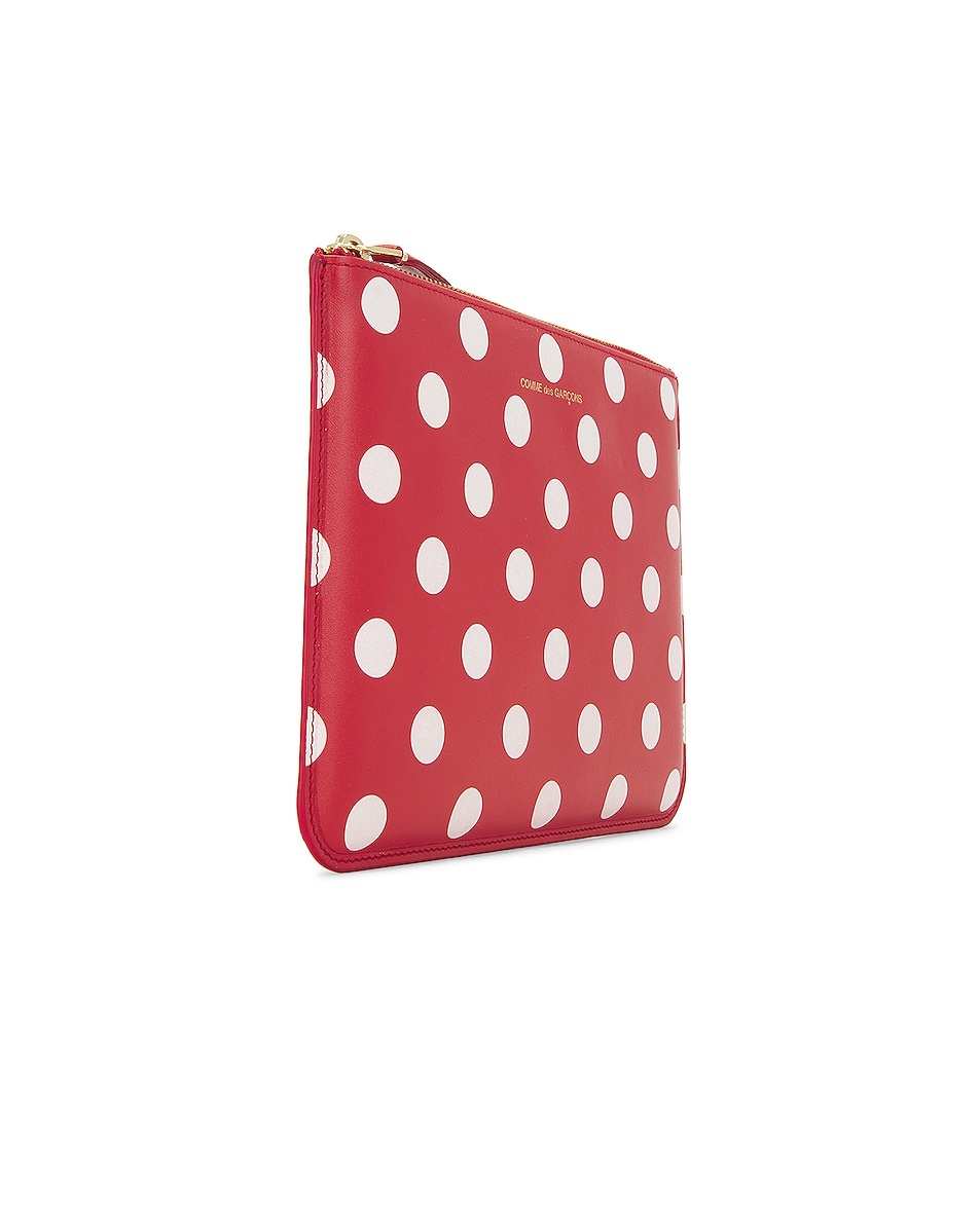 Dots Printed Leather Pouch - 3