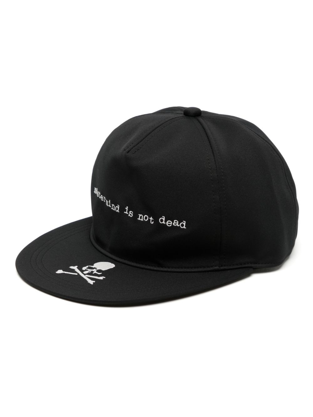 slogan-embroidered cap - 1