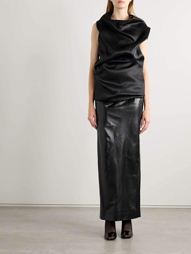 KHAITE Luola draped silk-gazar blouse outlook