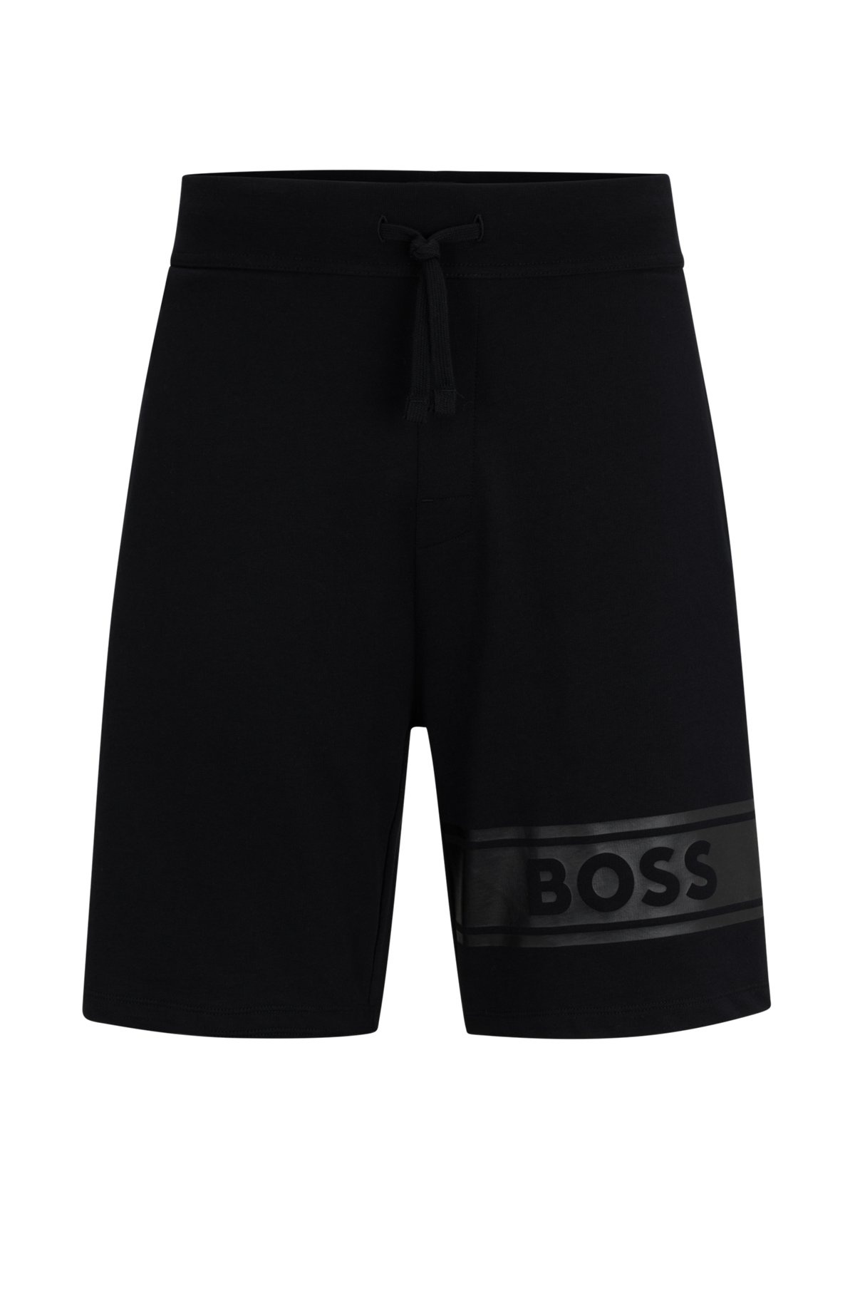 COTTON-TERRY SHORTS WITH LOGO PRINT AND DRAWSTRING - 1