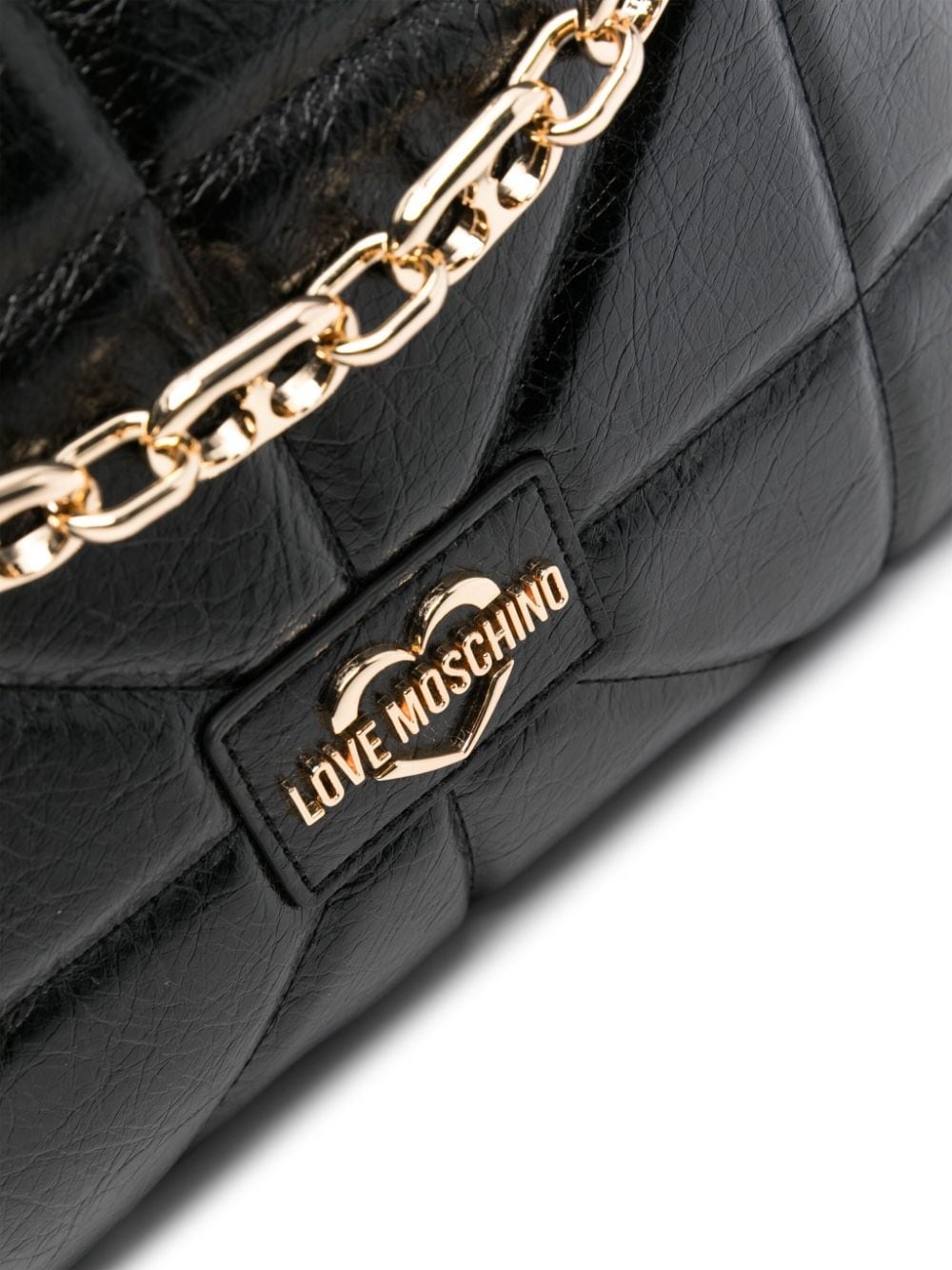 logo-lettering quilted tote bag - 4