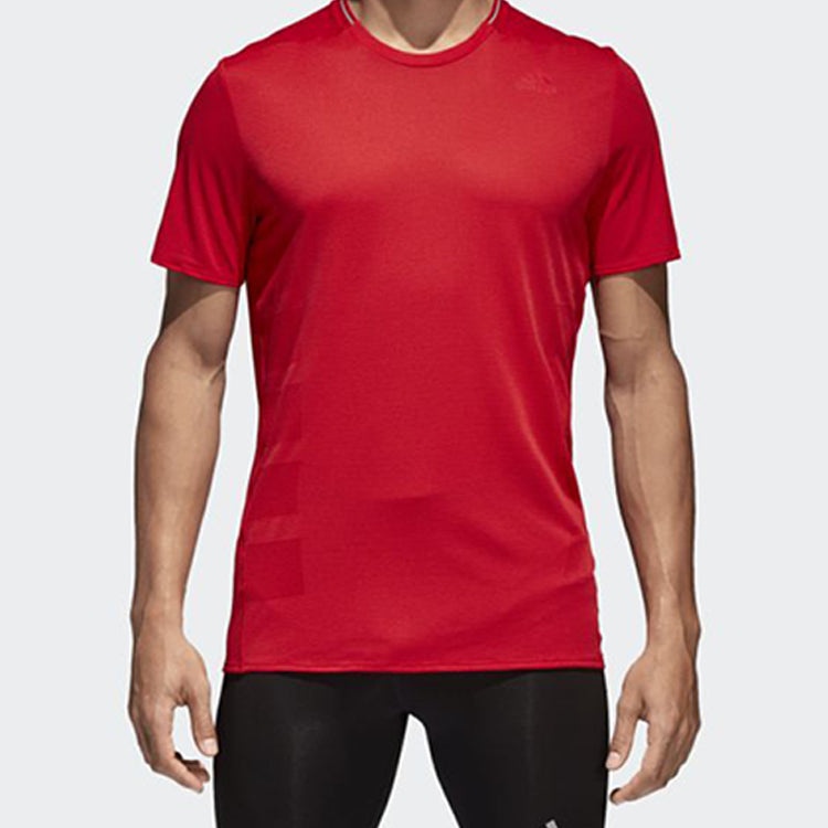 Men's adidas Running Short Sleeve Red T-Shirt BQ7270 - 3