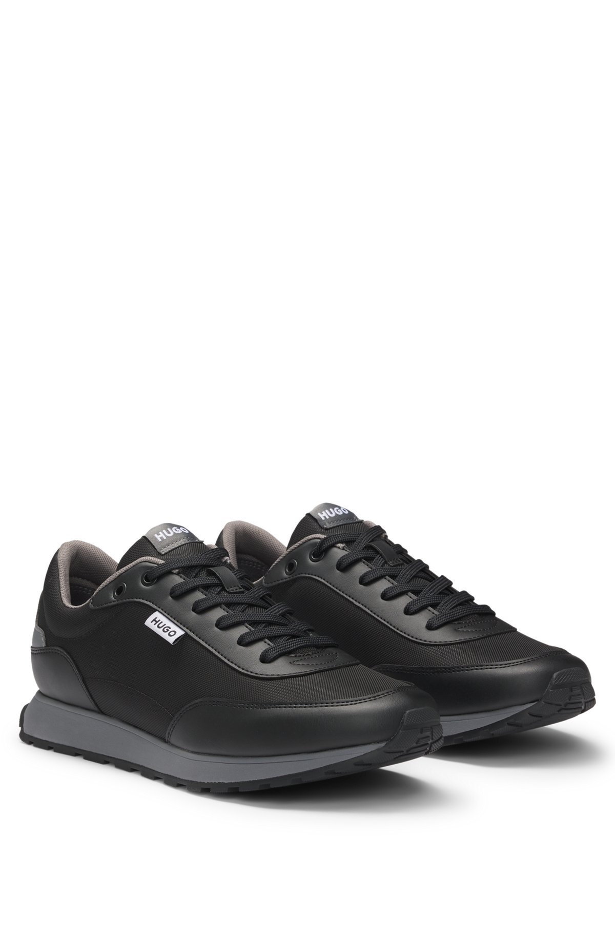 MIXED-MATERIAL TRAINERS WITH LOGO FLAG - 2
