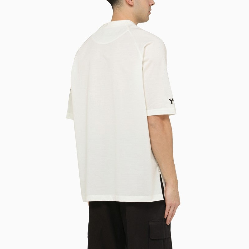 WHITE CREW-NECK T-SHIRT WITH LOGO - 3