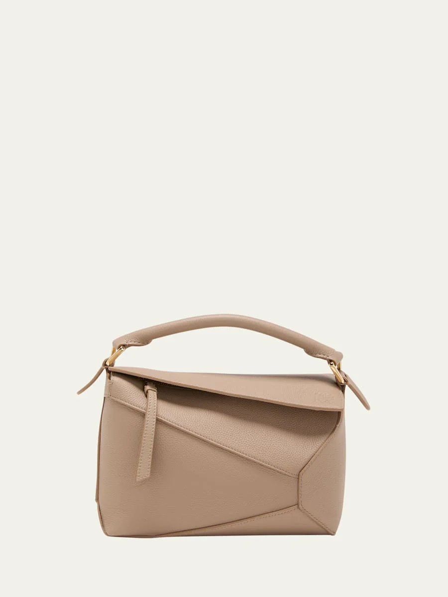 Small Puzzle Edge Leather Shoulder Bag - 1