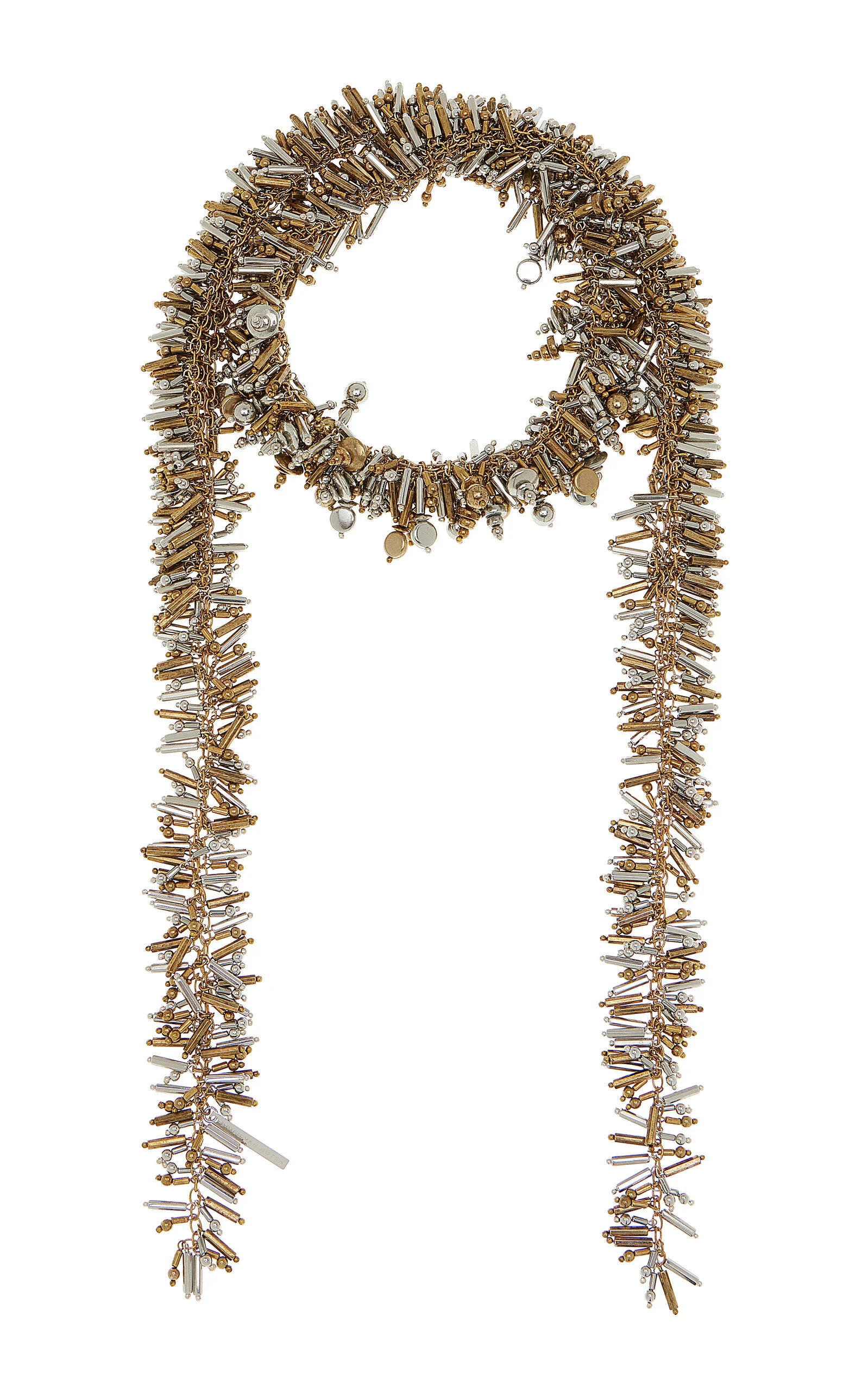 Scarf Acrylic and Brass Necklace - 1