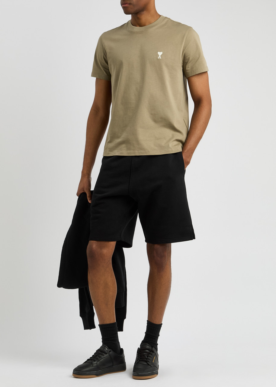 Ami Paris Logo-embroidered Cotton Shorts - 4