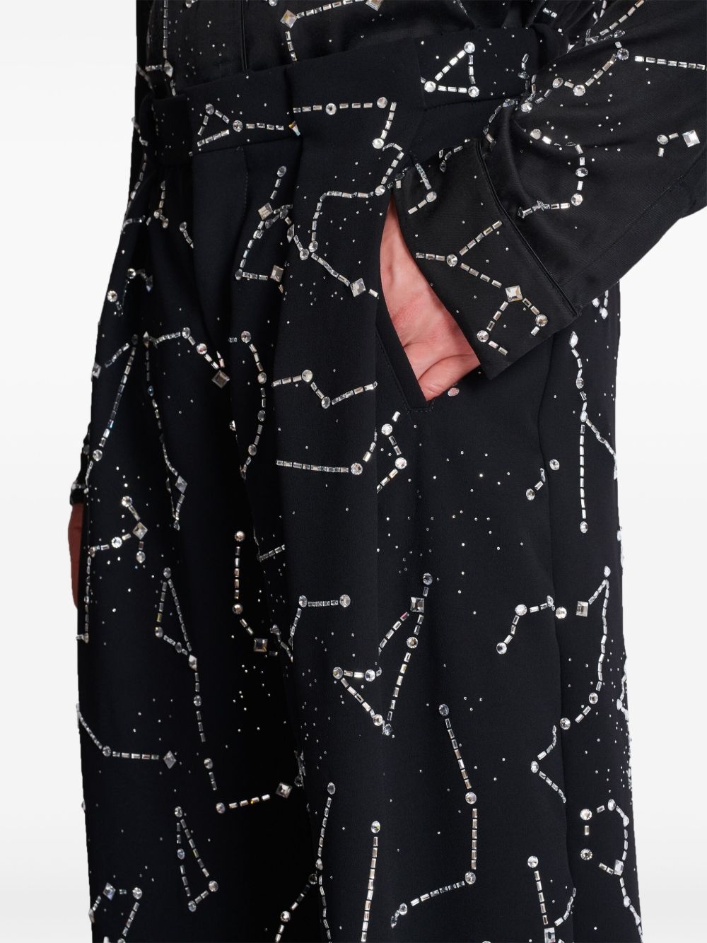 constellation embroidered trousers - 7