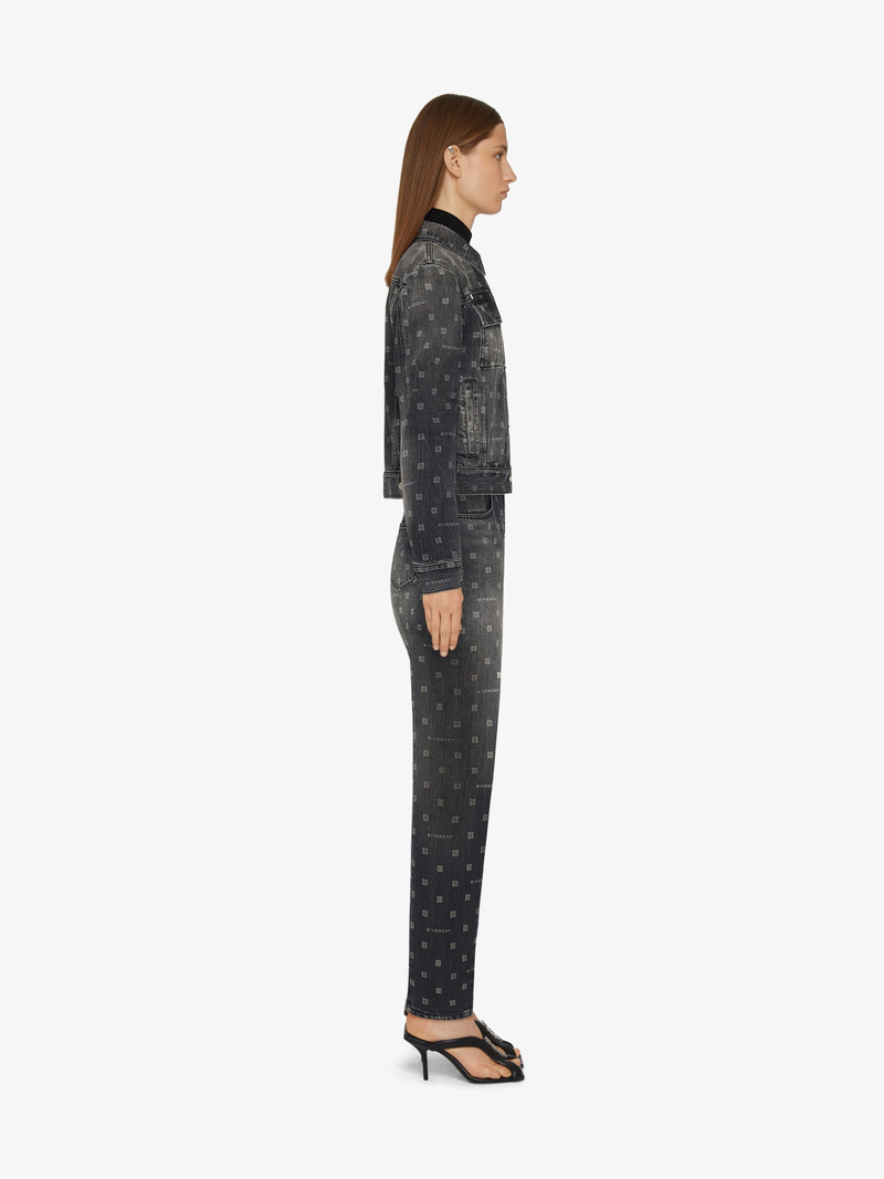 SLIM FIT JEANS IN GIVENCHY 4G DENIM 3