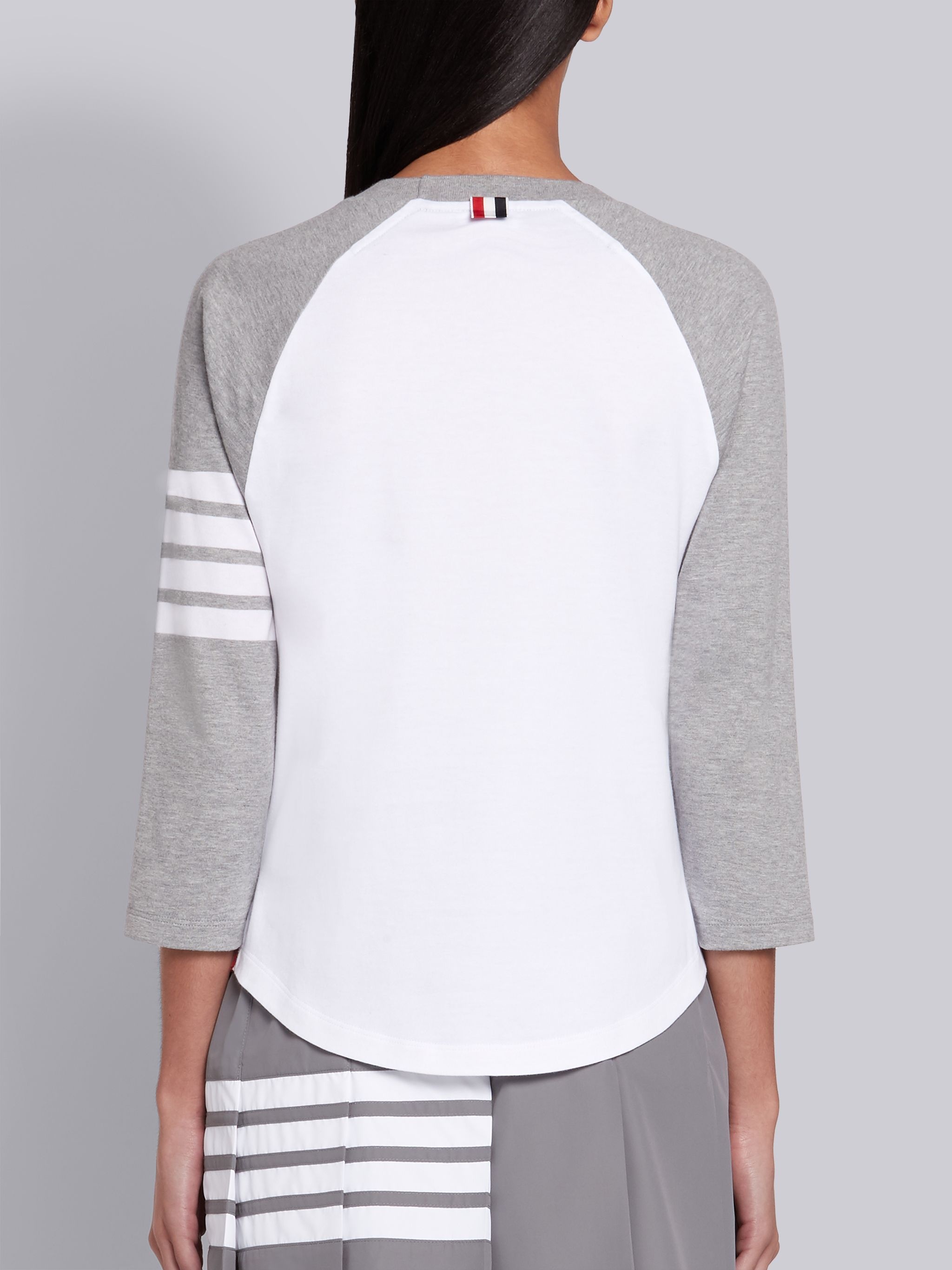 Light Grey Medium Weight Jersey Baseball Tee - 3