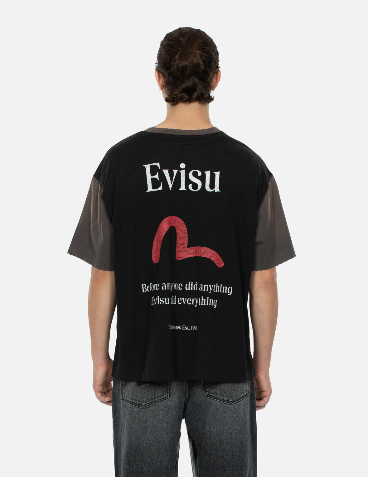SEAGULL AND LOGO PRINT BOXY T-SHIRT - 7