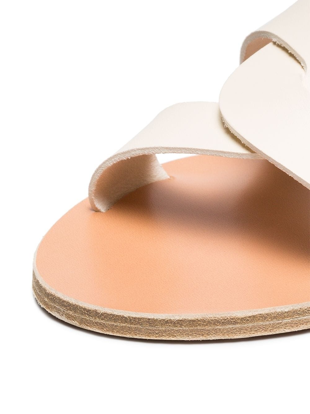 white Desmos double strap leather sandals - 5