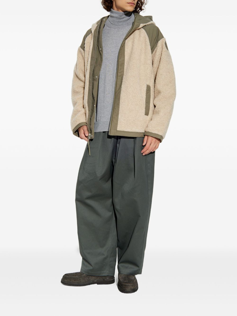Wool Blend Reversible Bomber Jacket - 3