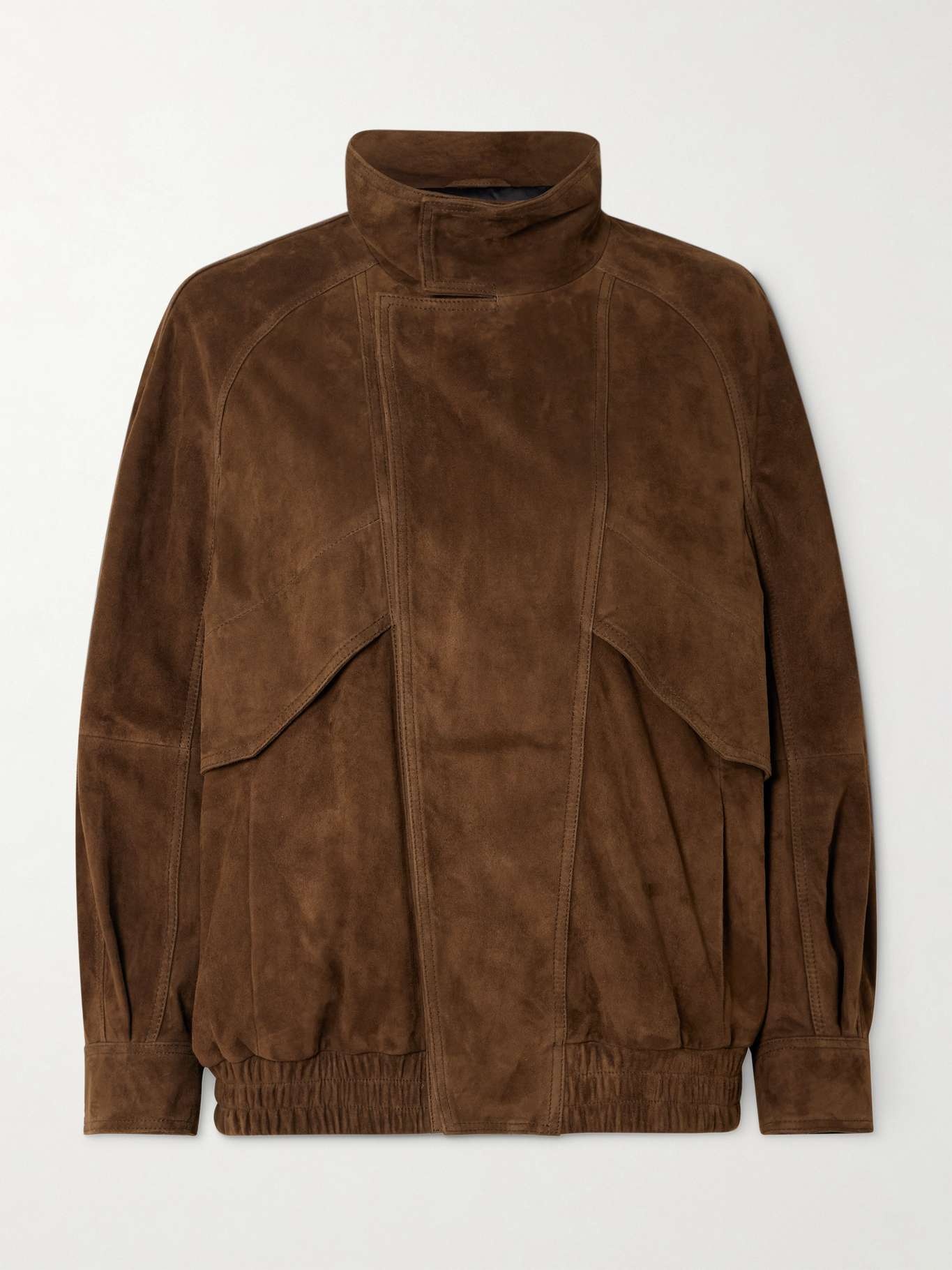 Ariste oversized paneled suede jacket Brown - 1