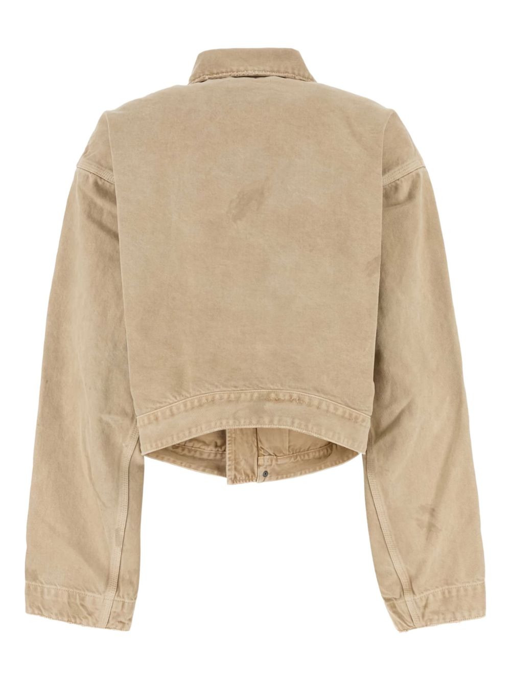 zipped-pocket long-sleeves denim jacket - 2