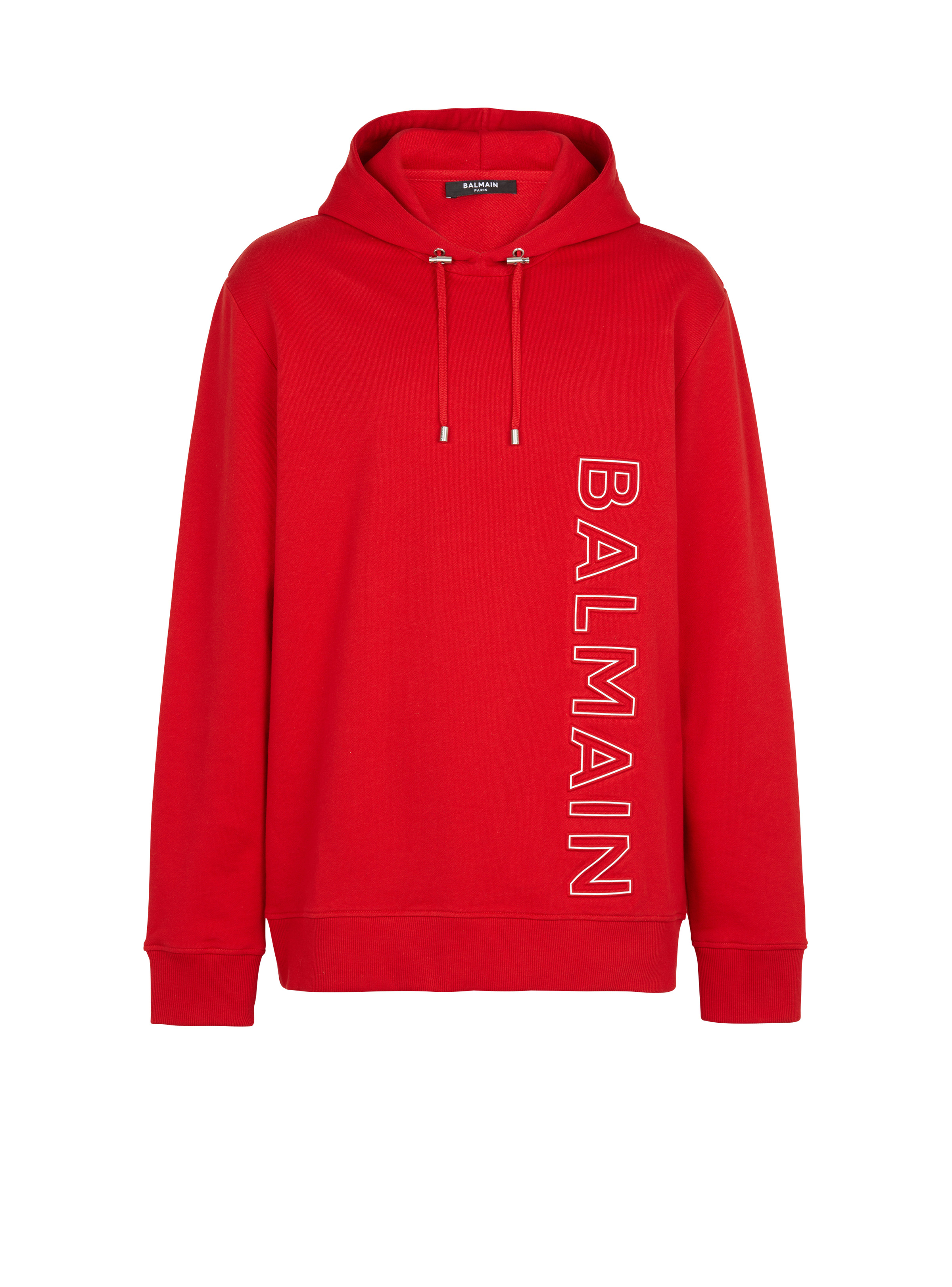 Embossed Balmain hooded sweatshirt - 1