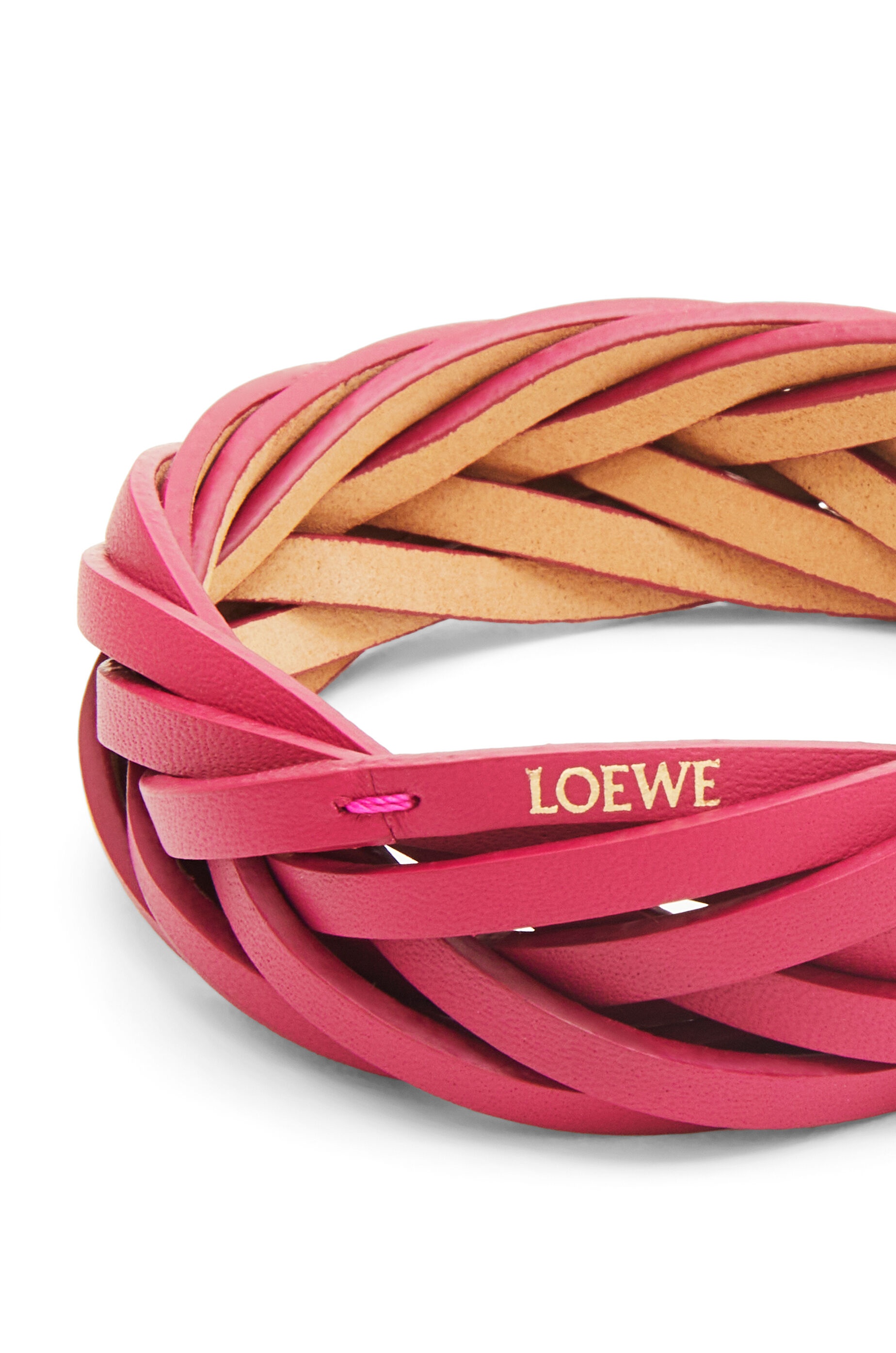 Braided bangle in classic calfskin - 3