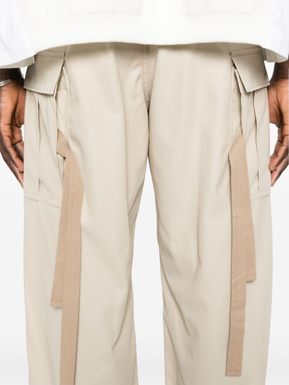 Sacai Men Cotton Cargo Trousers - 2